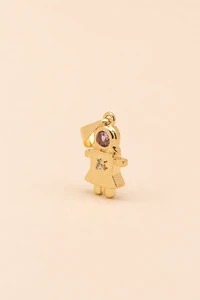 Pingente Filha Zircônia Banho Ouro 18K