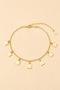 Pulseira Dourada Cubos