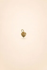 Pingente Coração Renda Banho Ouro 18K