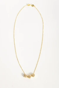 Colar Veneziana Corações Zircônia Banho Ouro 18k