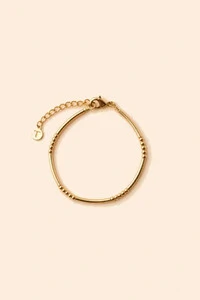Pulseira Dourada Classic Tubos