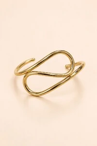 Pulseira Dourada Curvas Elegance