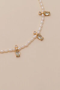 Colar Siena Pérola Natural Banho Ouro 18K