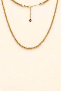 Colar Dourado Choker Malha
