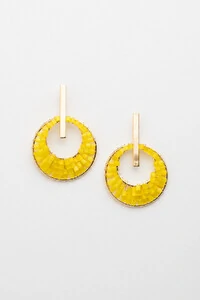 Brinco Dourado Circulo Vidrilho Lime