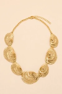 Colar Dourado Concha Texturizada