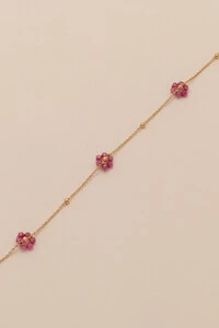 Colar Choker Fiore Primavera Banho Ouro 18K