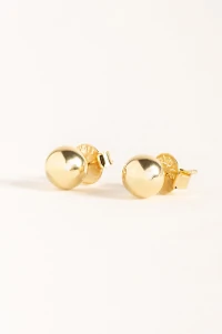 Brinco Mini Bola Banho Ouro 18k