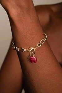 Pingente Elefante da Sorte Red Banho Ouro 18K