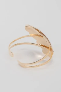 Pulseira Bracelete Dourado Concha