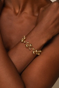 Pulseira Dourada Bubbles ZigZag