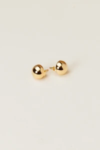Brinco Meia Bola P Banho Ouro 18 K