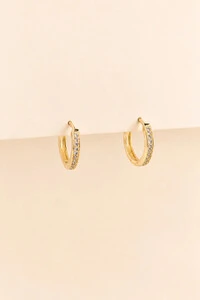 Brinco Argola Zircônia Banho Ouro 18K