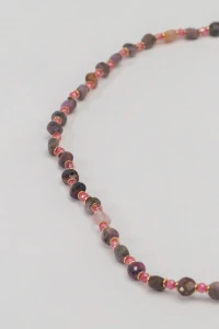 Colar Choker Safira Mini Zircônia Banho Ouro 18K