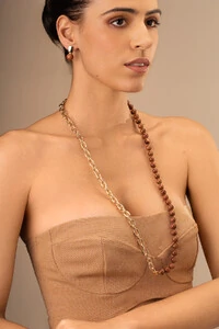 Colar Dourado 2 em 1 Vicenza Goldstone