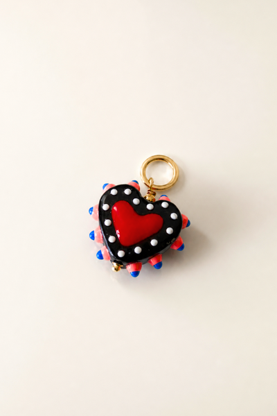FotoPingente Coração Amor Color Banho Ouro 18K