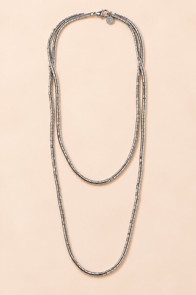 Foto Colar/Pulseira Prateada Canutilhos