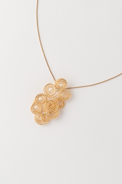 FotoColar Dourado Caracóis Diamantados
