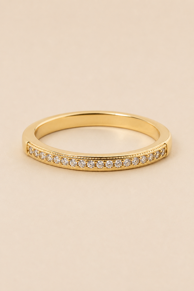 Foto Anel Aparador Zircônia Banho Ouro 18K