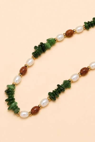 Foto Colar Eden Jade Verde Banho Ouro 18K