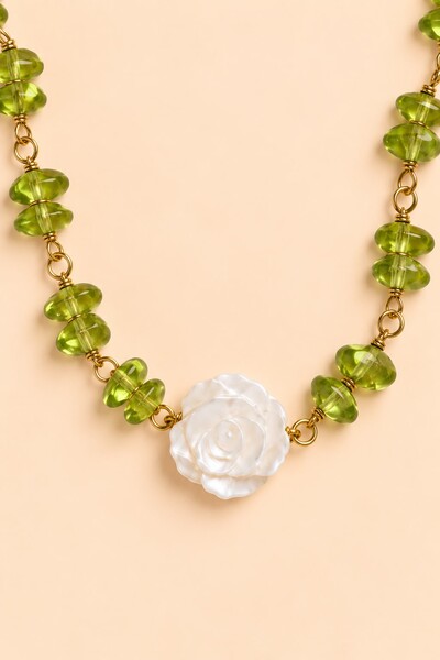 Foto Pulseira Ipanema Rosinha Madre Cristais Peridoto
