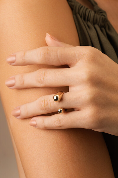 Foto Anel Abraço Banho Ouro 18K