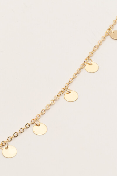 FotoTornozeleira Plaquinhas Banho Ouro 18K