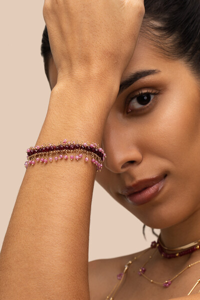 Foto Pulseira Centopeia Fiori Banho Ouro 18K