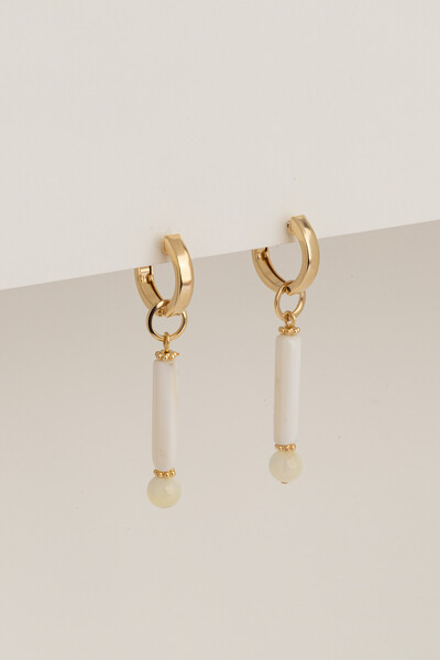 FotoBrinco Argola Palito Madre Banho Ouro 18K