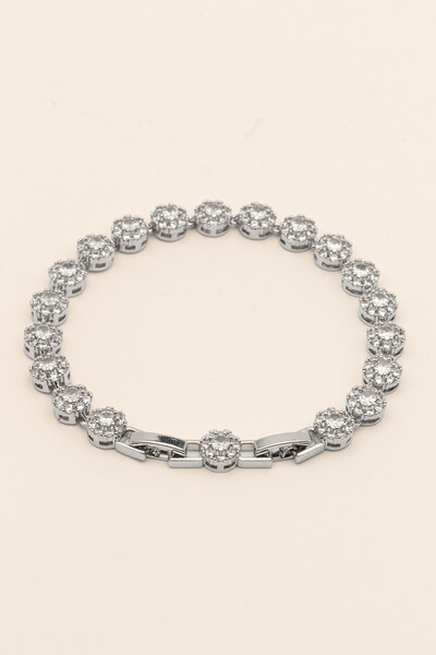 FotoRiviera Prateada Flor Zircônia Cristal