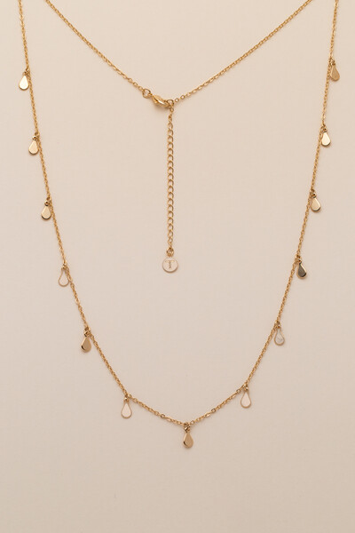 Foto Colar Dourado Gaia Longo Gotinhas