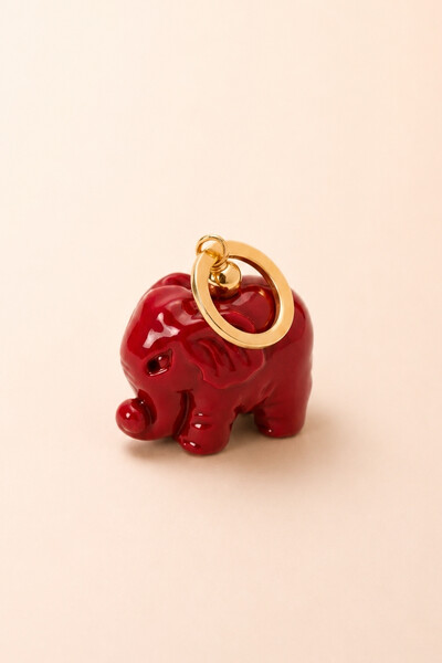 Foto Pingente Elefante da Sorte Red Banho Ouro 18K