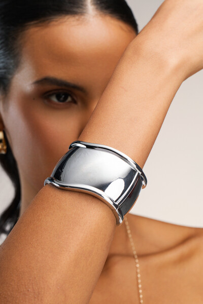 Foto Pulseira Bracelete Largo Bold