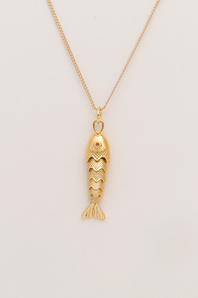 Foto Pingente Dourado Peixe Maleável