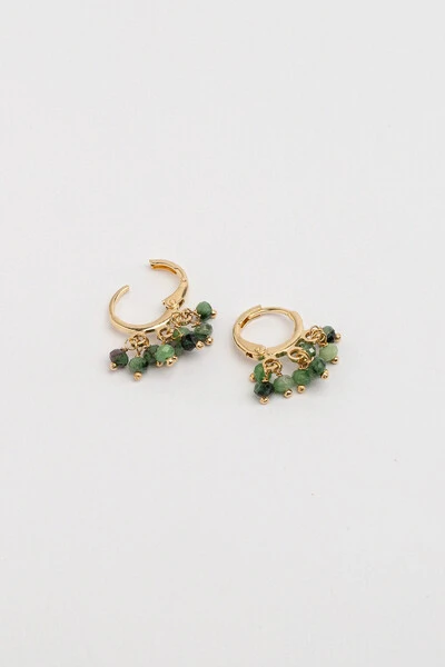 Foto Argola Cachinho Rubizoisita Banho Ouro 18K