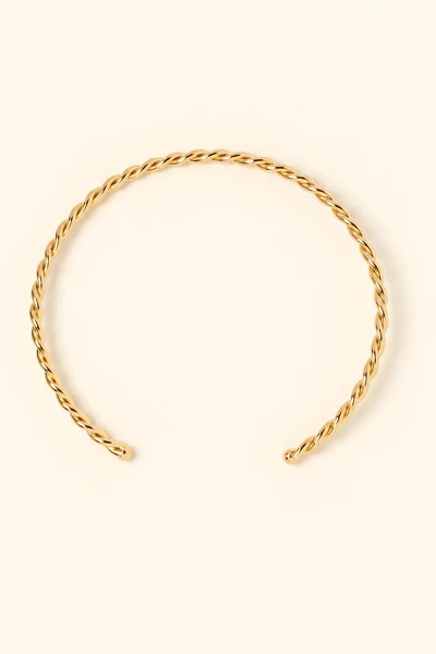 Foto Colar Dourado Aro Trançado