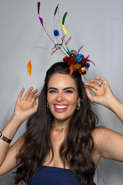 Foto Tiara Carnaval Flor Paetê Color