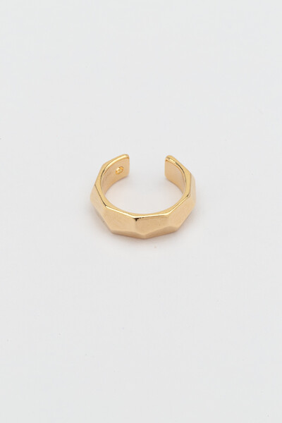 Foto Brinco Piercing Fake Geométrico Pé Banho Ouro 18K