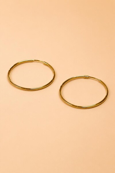 Foto Brinco Argola Banho Ouro 18K