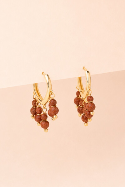 Foto Argola Cachinho Goldstone Banho Ouro 18K