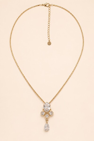Foto Colar Banho Ouro 18K Zircônias Cristal