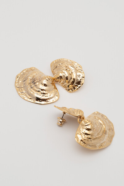 Foto Brinco Dourado Concha Dupla