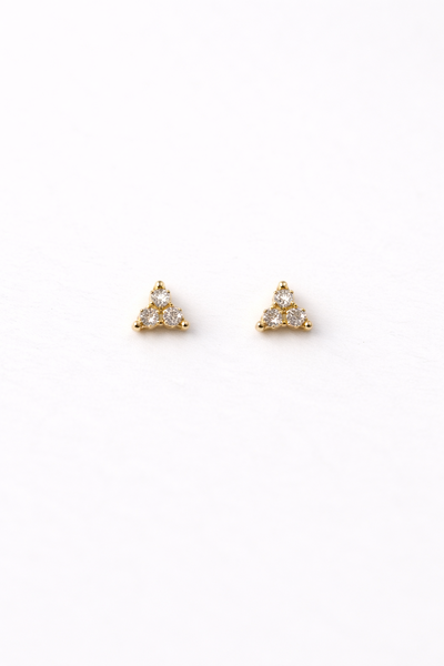 Foto Brinco Zircônia Segundo Furo Banho Ouro 18K