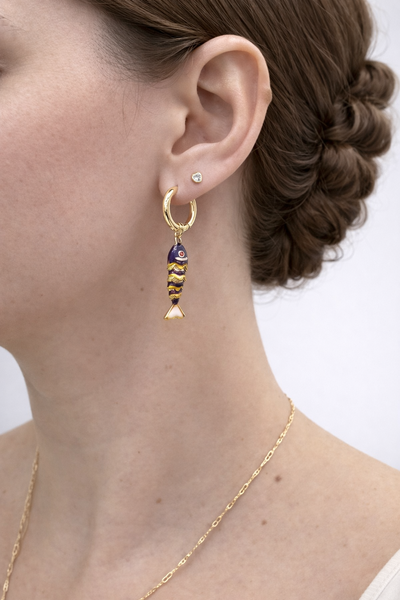 Foto Pingente Dourado Peixinho Esmaltado