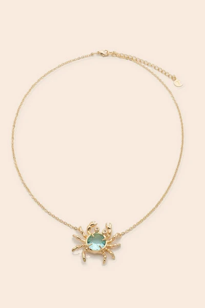 Foto Colar Caranguejo Aqua Banho Ouro 18K