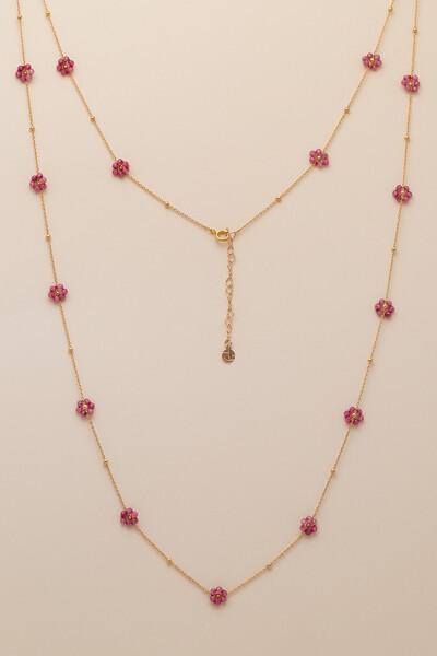Foto Colar Longo Fiore Primavera Banho Ouro 18K