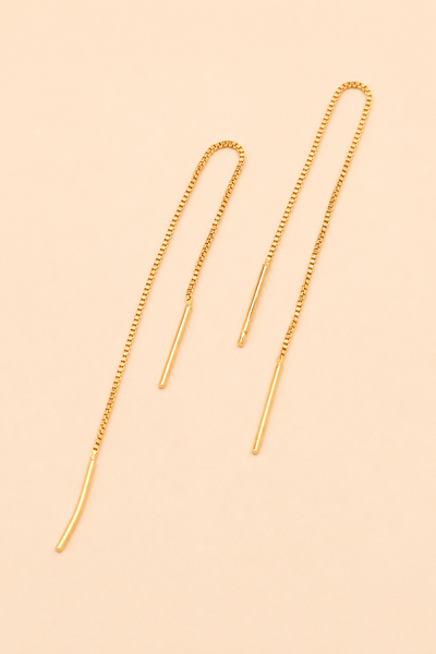 Foto Brinco Palito Veneziana Banho Ouro 18K