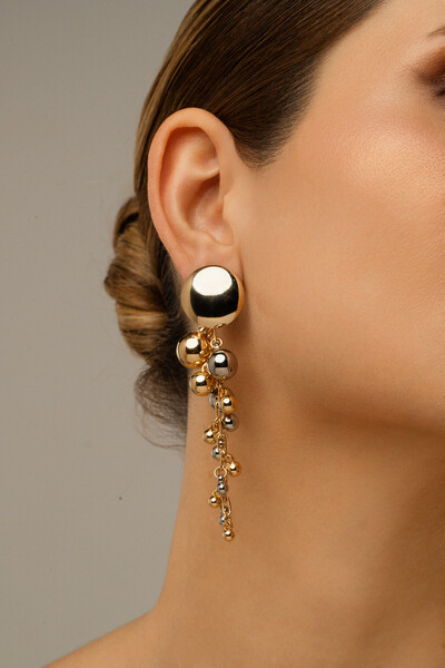Foto Brinco Duo Color Pastinha Cascata Bubbles