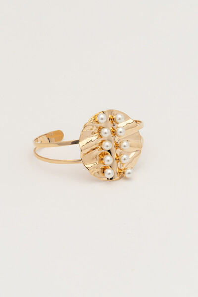 FotoPulseira Dourada Círculo Martelado