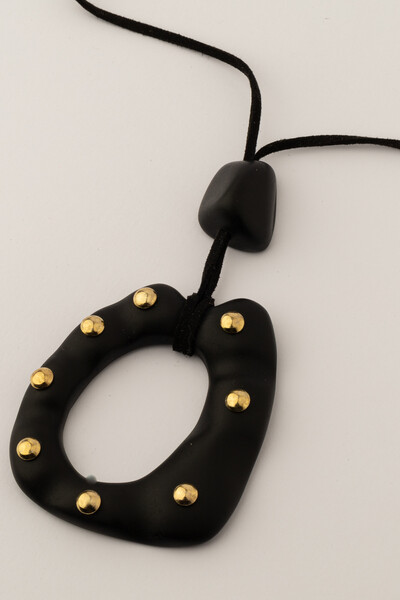 FotoColar Orgânico Resina Couro Preto